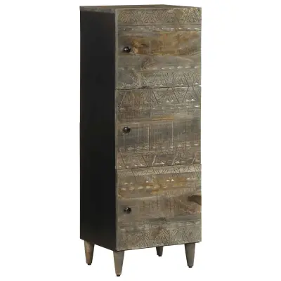 vidaXL Visoka omarica 40x33x110 cm trden mangov les