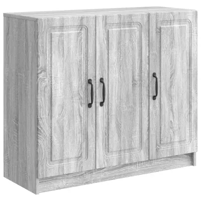 vidaXL Strani šal Siva Sonoma 89 x 34,5 x 77 cm Inženirski les