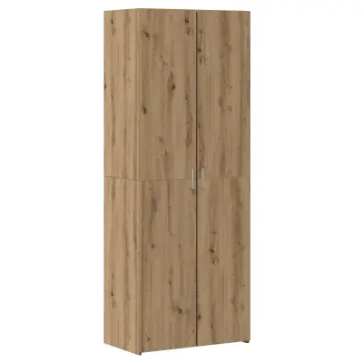 vidaXL Visok predalnik 2 pcs Umetni hrast 70 x 42,5 x 185 cm
