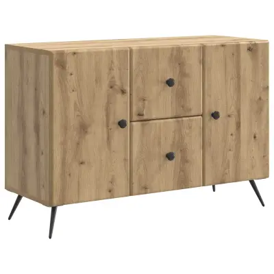 vidaXL Strani šal Artisan hrast 89 x 34,5 x 60 cm Inženirski les