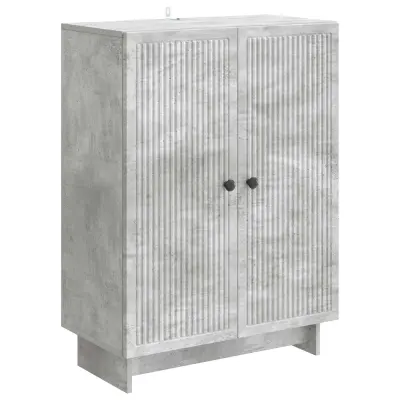 vidaXL Strani šal Betonsko siva 66 x 34,5 x 90 cm Inženirski les