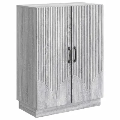 vidaXL Strani šal Siva Sonoma 66 x 34,5 x 87 cm Inženirski les