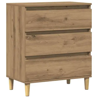 vidaXL Sideboard artisian hrast 60x35x70 cm konstruiran les
