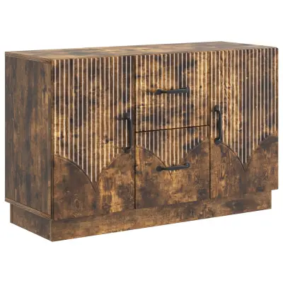 vidaXL Strani šal Dimljen hrast 89 x 34,5 x 57 cm Inženirski les
