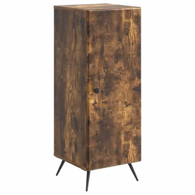 vidaXL Strani šal Dimljen hrast 33 x 34,5 x 90 cm Inženirski les