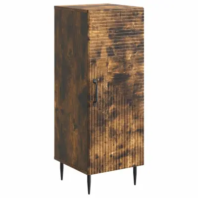 vidaXL Strani šal Dimljen hrast 33 x 34,5 x 89,5 cm Inženirski les