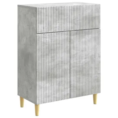 vidaXL Strani šal Betonsko siva 66 x 34,5 x 90 cm Inženirski les