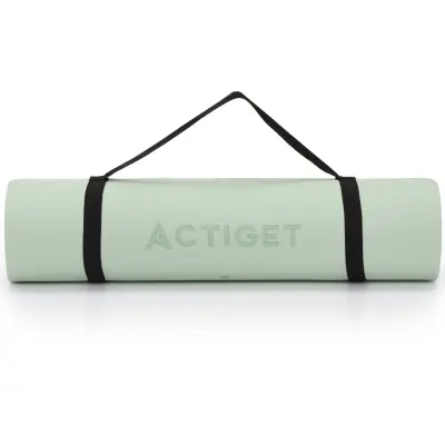 Srajda za jogo, vadbo in fitnes, protizdrsni material, 183x61 cm, podloga za pilates, barva: svetlo zelena (menta).