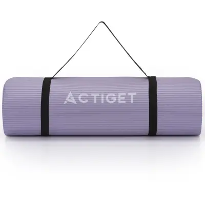 Srajica za jogo, vadbo in fitnes, protizdrski material, 183x61 cm, podloga za pilates, vijolična.