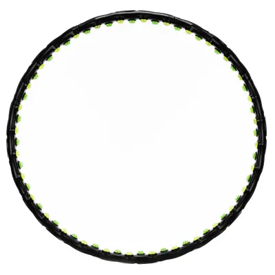 Hula hoop z masažnimi izboklinami, prenosna obroča za vadbo kardio, dolžine 88 cm, črna in zelena.