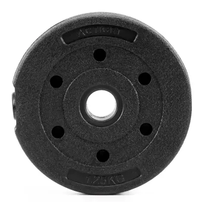 Bitumenska utež 1,25 kg, kompozitni disk za vzvodno palico s premerom 29 mm, disk za ročke.