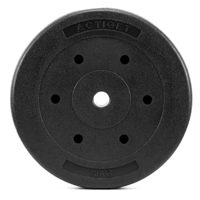 Bitumenska utež 15 kg, kompozitni disk za vzviževanje, premer 29 mm, disk za ročke.