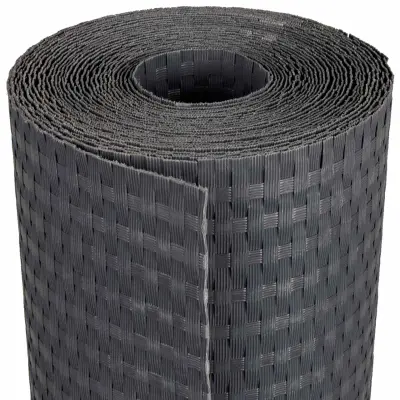 vidaXL Balconska mreža Temno siva 1000 x 80 cm poli ratan