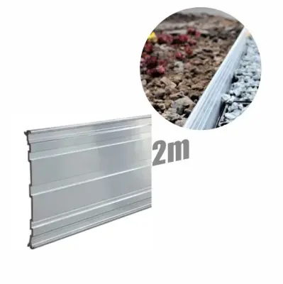 Kovinski robniki za travo 14cm x 200cm  Pocinkani, robustni in enostavni za montažo ter estetski dizajn