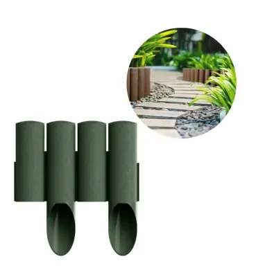 Zelene palisade iz umetne mase 23x25,5 cm  Robovi za travo in grede