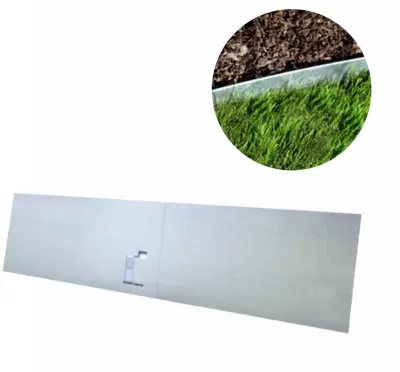 Kovinske robove za travo 18,5x120 cm brez barve, Beetumrandung, enostavna montaža