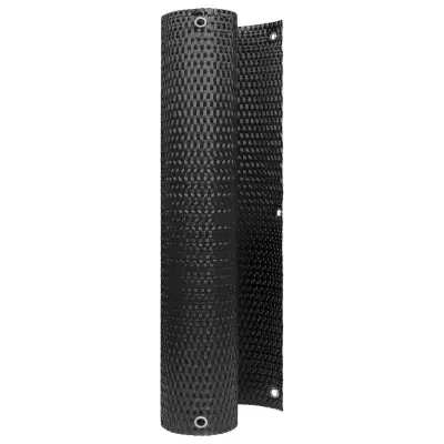 vidaXL Zaslonka za balkon z okci Črna