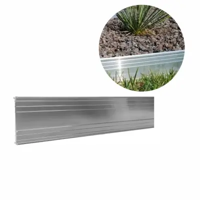 Močna aluminijasta robna letva 10x100 cm za grede in trato