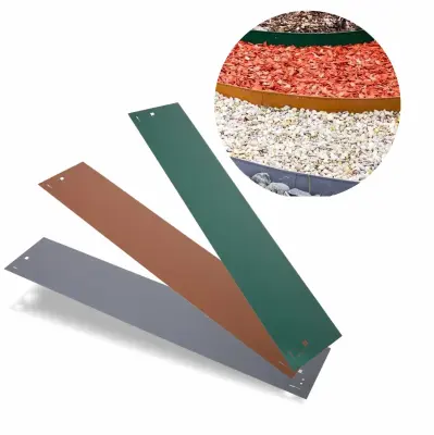 Kovinske robove za trato 13,5x120 cm  Okvir za gredice, sive, rostfrei