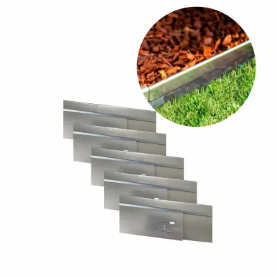 10-delni set ekskluzivne robne letve za travo 14,8 cm x 11,4 m za gredice in trato
