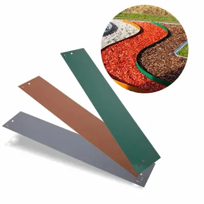 Kovinske robove za trato 18,5x120 cm  Okvir za gredice, siv