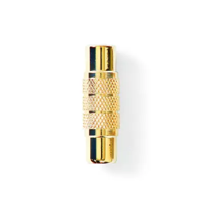 Nedis, Kovinski adapter za monofonski zvočni kabel RCA ženskega spola do RCA ženskega spola, Zlata