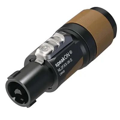 Neutrik, 2-polni kabelski priključek s sistemom QuickLock SpeakON s certifikatom IEC61984, Črna