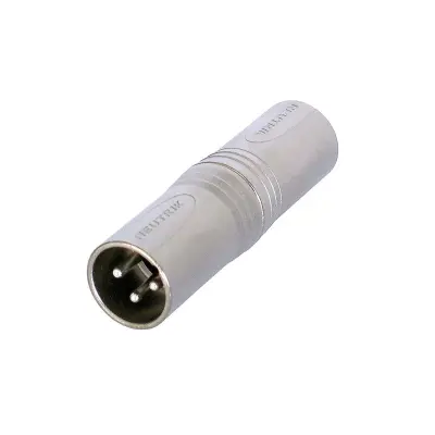 Neutrik, Vsestranski adapter XLR 3-polni na XLR 3-polni moški, Srebrna