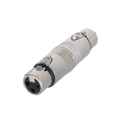 Neutrik, Vsestranski adapter XLR 3-polni na XLR 3-polni ženski adapter, Srebrna