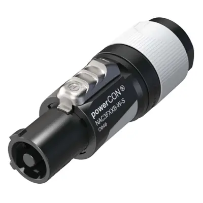 Neutrik, PowerCon 6-12mm zapiralni napajalni kabelski priključek za izmenični tok, Črna