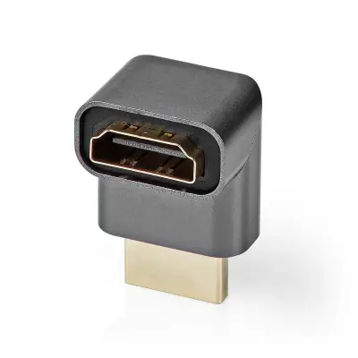 Nedis, Adapter HDMI z aluminijastim priključkom na HDMI žensko 270° kotno, Siva
