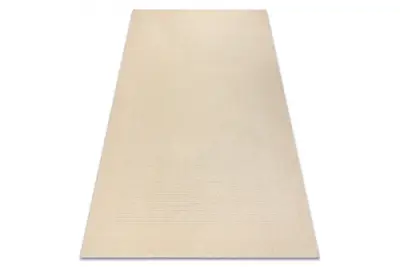Volnena preproga TEXTURA 488.04.LA101 OSTA - Linije, geometrijski okvir, strukturna krem 200x300 cm