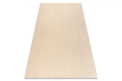 Volnena preproga TEXTURA 488.12.LA100 OSTA - Valovi, geometrijski okvir, strukturna krem 160x230 cm
