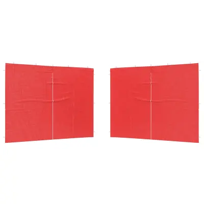 vidaXL Stranska stena zabavnega šotora 2 pcs Rdeča 300 x 195 cm