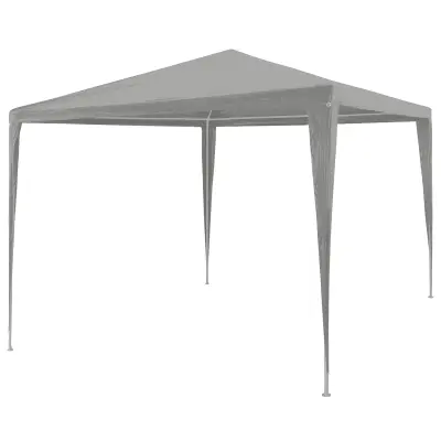vidaXL Zabavni šotor Svetlo siva 300 x 300 x 255 cm PE in jeklo
