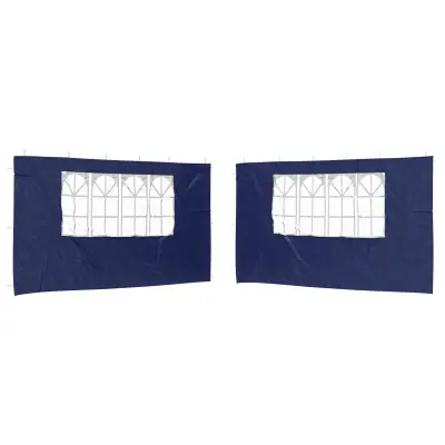 vidaXL Stranska stena zabavnega šotora 2 pcs 400 x 195 cm Modra