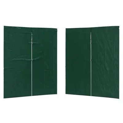 vidaXL Stranska stena zabavnega šotora 2 pcs Zelena 200 x 195 cm