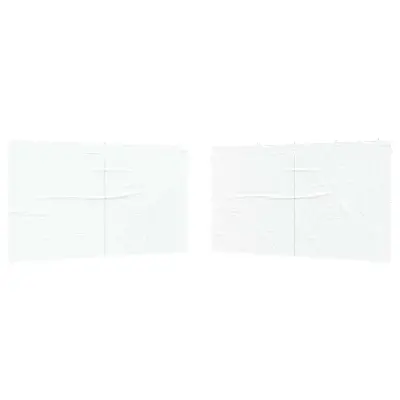 vidaXL Stranska stena zabavnega šotora 2 pcs Bela 400 x 195 cm