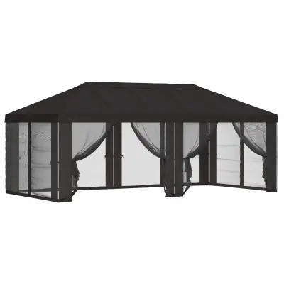 vidaXL Pokrov za gazebo s stranskimi stenami 6 x 3 m Antracit