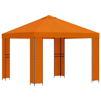 vidaXL Paviljon 3 x 3 m Oranžna Poliester in jeklo 190