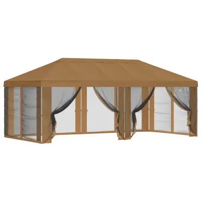 vidaXL Pokrov za gazebo s stranskimi stenami 6 x 3 m Bež Poliester 190