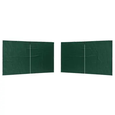 vidaXL Stranska stena zabavnega šotora 2 pcs Zelena 400 x 195 cm