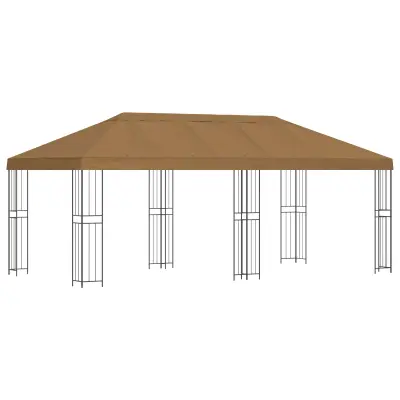 vidaXL Paviljon s stenami 6 x 3 m Bež Poliester in jeklo 190