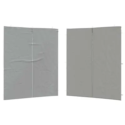 vidaXL Stranska stena zabavnega šotora 2 pcs Svetlo siva 200 x 195 cm