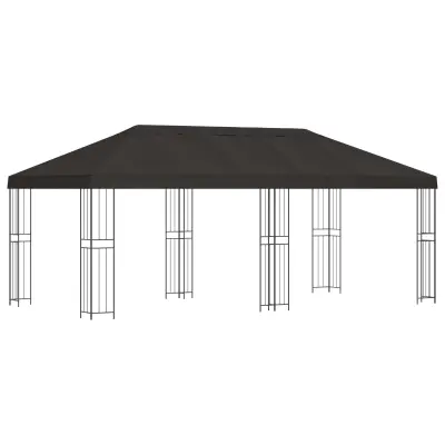 vidaXL Paviljon s stenami 6 x 3 m Antracit Poliester in jeklo 190