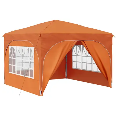 vidaXL Zložljivi šotor za zabave 290 x 290 x 245 cm Oranžna