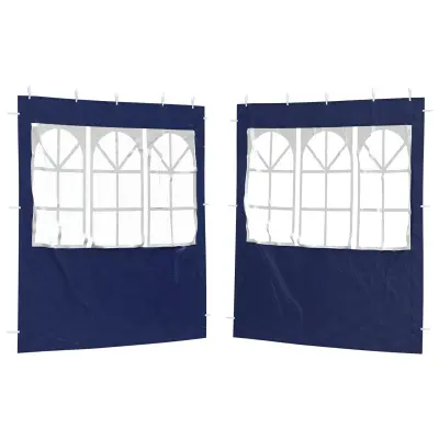 vidaXL Stranska stena zabavnega šotora 2 pcs 200 x 195 cm Modra