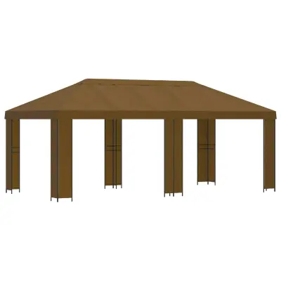 vidaXL Vrtna paviljon 6 x 3 m Taupe Poliester in jeklo 190