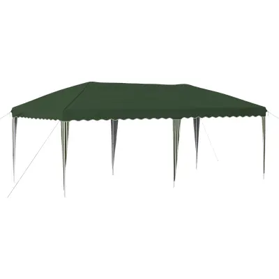 vidaXL Zložljivi šotor za zabave 575 x 290 x 245 cm Zelena
