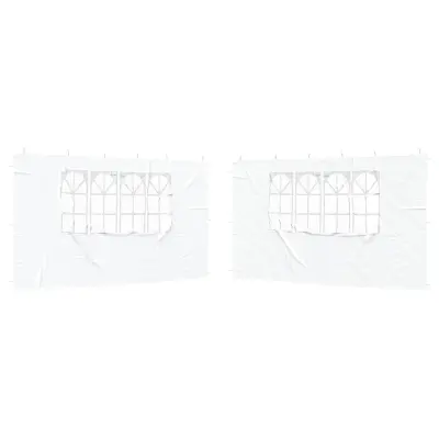 vidaXL Stranska stena zabavnega šotora 2 pcs 400 x 195 cm Bela